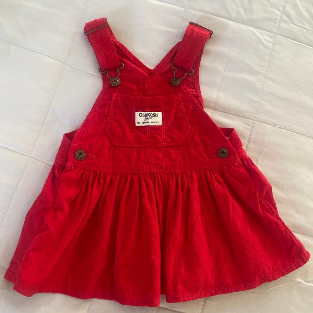 OshKosh Red Baby Overalls